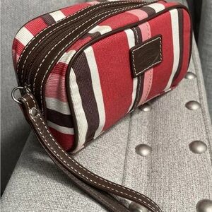 FOSSIL Cosmetic Bag Colorful Canvas Wristlet